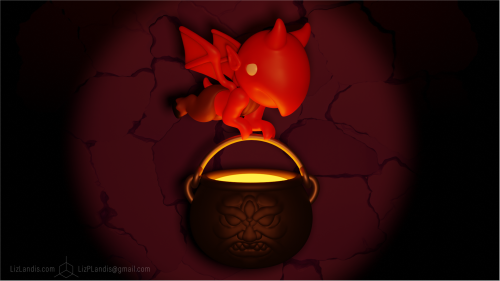 The Imp from Spelunky 2 Fan Art “When Yama disappeared, these lowly servants emerged from Hell
