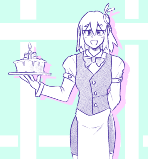 It’s birthday time! Side character Truth arrives with a celebratory chiffon to share.