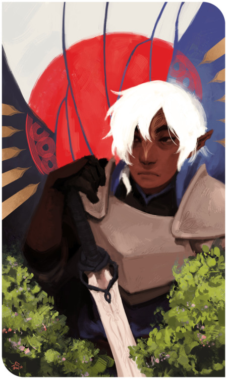 earth-dad:i finally finished yun’s real companion card!! vaguely based off an actual tarot car