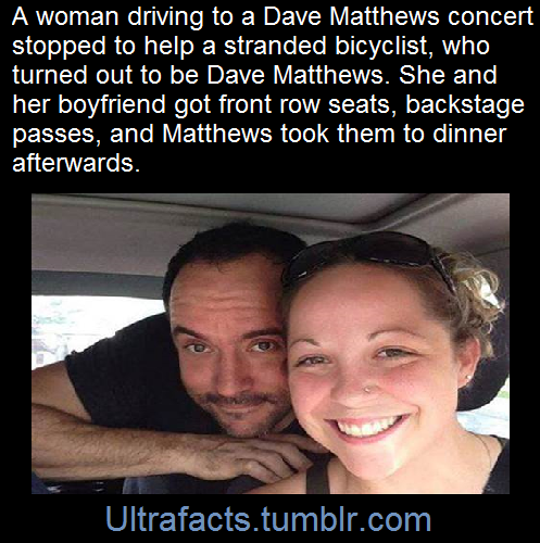 ultrafacts:  A woman on her way to see the Dave Matthews Band perform in Hershey,