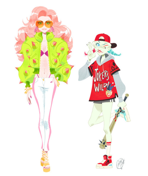 A street fashion Poison Ivy and Harley Quinn I did for my book! Copies of “Dappled Light” are still 
