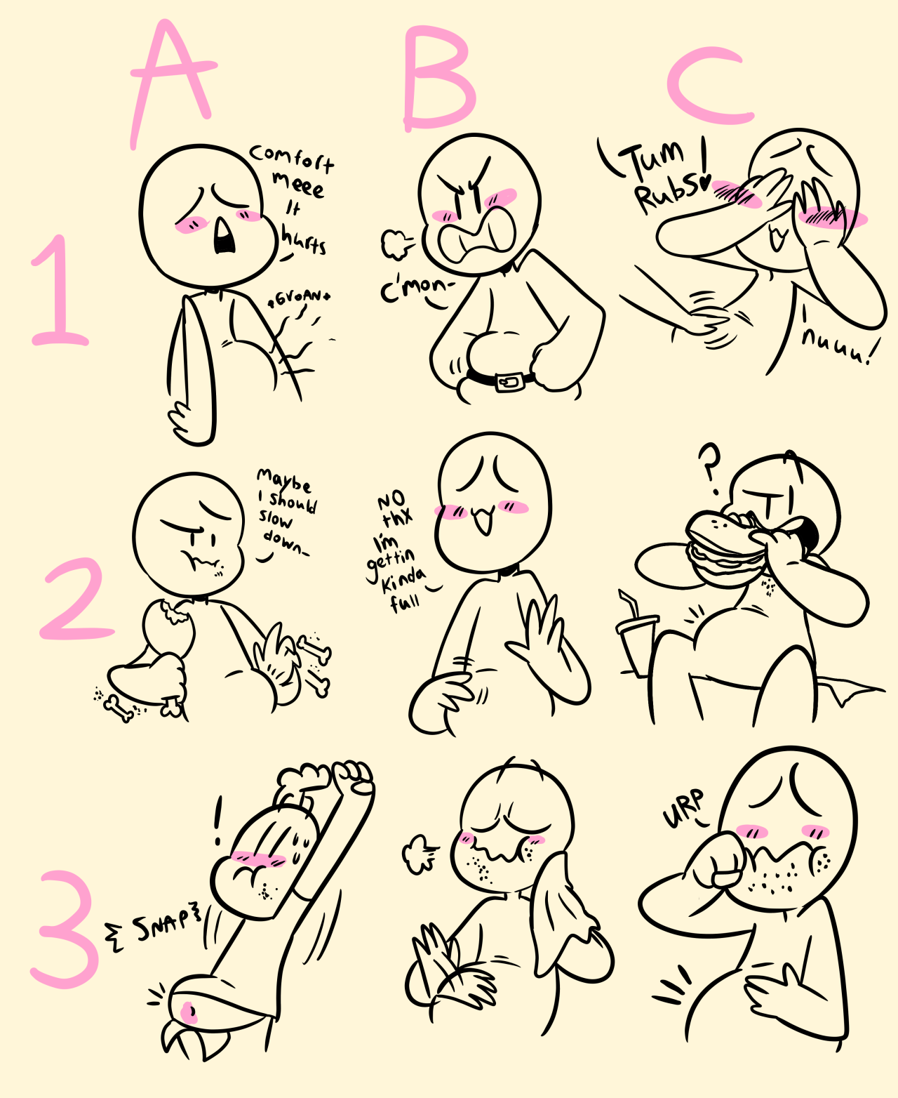 funwithjoe: ghostgut:   Full tummy meme by me, feel free to use  Just give credit