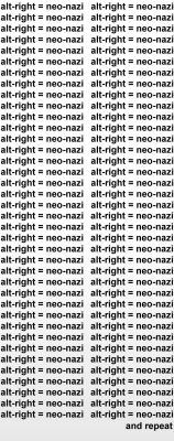 infernalseason:  Alt-right = neo-nazi. It’s