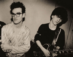 timetoplayb-sides: someblogsarebiggerthanothers:  I just spent an hour editing Mike Joyce out of one of my favorite photos of Morrissey and Johnny Marr. Time very well spent in my opinion.  @thejellyjamfighta 