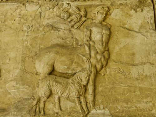 ancientart:Roman friezes depicting centaurs, recovered from the Roman theater at Orange, France. Dat