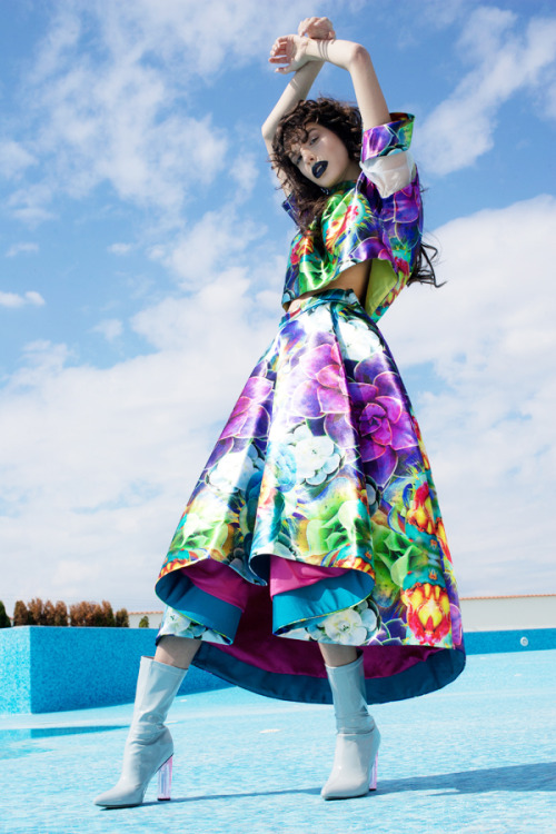 Get the look: Layered florals with stunning silhouettes thanks to Ivanka Hristova. Click here for mo