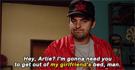 pambeeslys: Nick + referring to JessWe had a little “will they/won’t they.”