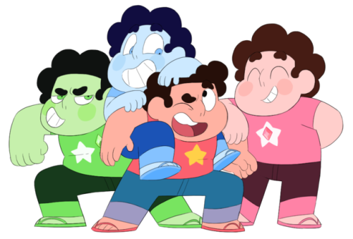 jigokuhana:  asktheppgems:((Just felt like drawing the girls playing some Steven Tag with our boy~)) reblogging from my rp blog. :3