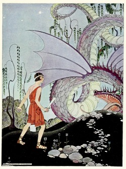 thefugitivesaint:  Virginia Frances Sterrett (1900-1931), ‘Cadmus Slays the Dragon’, from “Tanglewood Tales” retold by Nathaniel Hawthorne, 1921Source: https://archive.org/details/tanglewoodtales00hawt