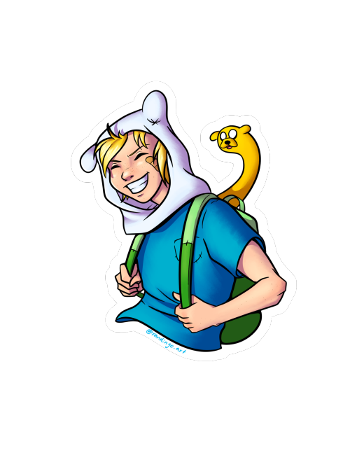 A Couple Of Stickers I Designed To Give As Freebies For The Shop Fifteen Lives. Finn The Human Is Precious