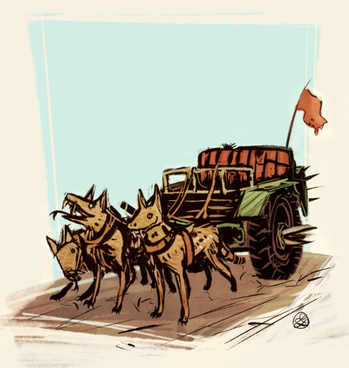 leona-florianova: some of the Wastelands animal powered transport…hayburners belong to @scutt