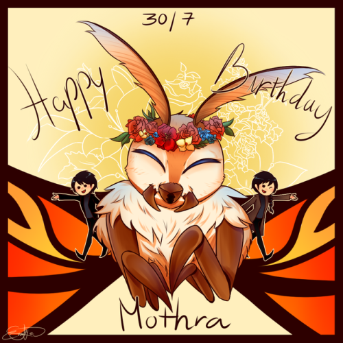 xxkaibutsukoxx:Happy 58th Birthday our beloved queen!!!!(@ that anon who suggested me to draw Mothra