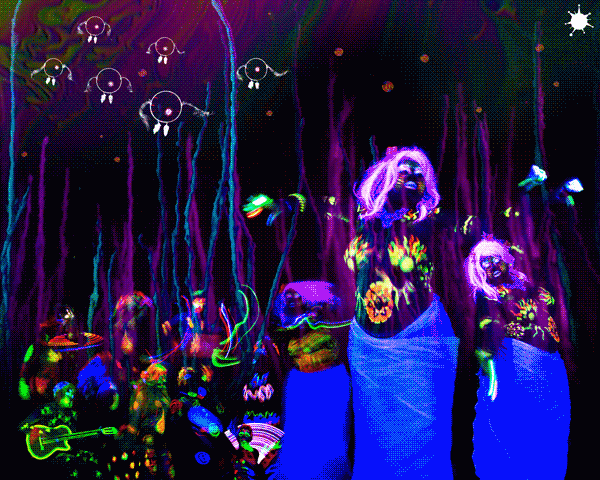 ryansuits:  Ultraviolet Dance Party - 3D Lenticular Fine Art Print  â€“ Tumblr