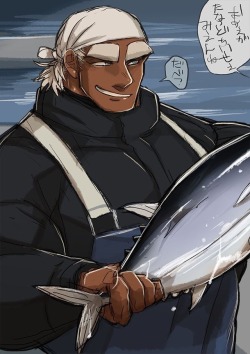 uhlalah:  My dear fisherman 🐟   Marototori on Twitter   https://twitter.com/marototori/status/851980478940942336