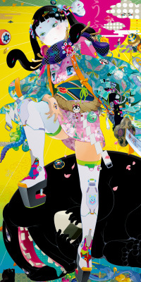 animeclay:  Hiroyuki Takahashi  (タカハシヒロユキ) Using the figure/model as a structure for designing a sculptural environment of surreal, Japan-heavy, technophile fashion, illustrator/designer Hiroyuki Takahashi creates limitless works with