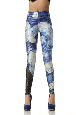 wickedclothes:  Starry Night Leggings These