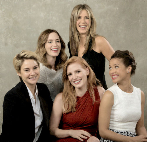 Jennifer Aniston, Jessica Chastain, Shailene Woodley, Emily Blunt and Gugu Mbatha-Raw for Los Angele