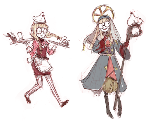missusruin: Warmup doodles feat: Roux doing some dressup/outfitswap/au stuff.  This is silly.  OOOOO