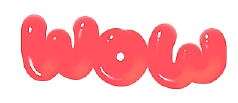 Fun shiny bubble letters