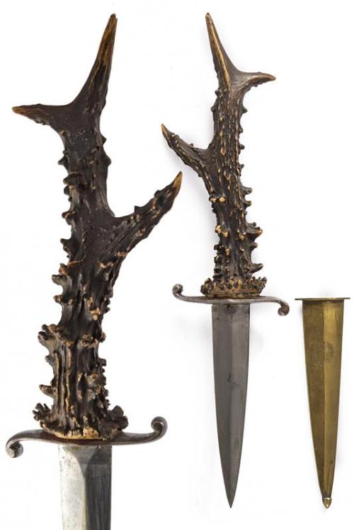 peashooter85:Stag handle knife, Europe, 19th century.from Czerny’s International Auction House