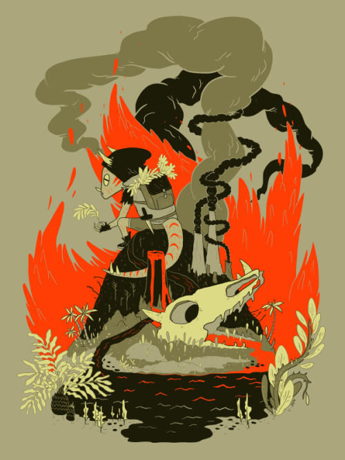 repoghost:  Dinosaur drawing for Telegraph’s “Jurassic” show! If you’re near Charlottesville, VA check it all out.  Buy it as a limited edition 18x24 screen printed poster here. 