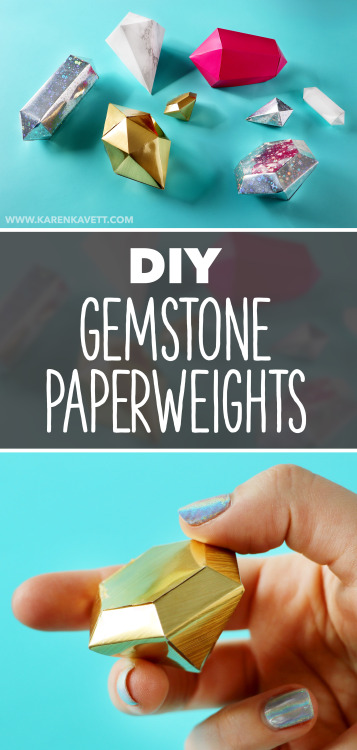 Today on HGTV Handmade we’re making DIY Paper Gemstone Paperweights! Check out the DIY video here!