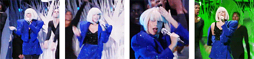 :  Lady Gaga performing “Applause” for the first time in the 2013 MTV VMA 