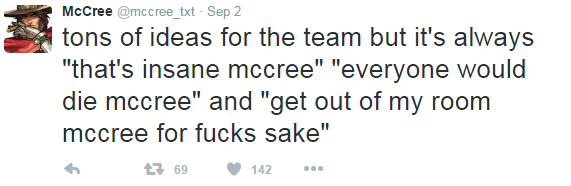 killer-ending:  i’m gonna need everyone to follow @mccree_txt on twitter because
