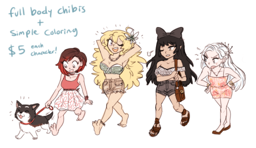 dashingicecream:  hello its me, tumblr user dashingicecream, finally opening commissions. these are the examples i am willing to do, but if there’s extra things you’d like to add let me know and we can discuss it!  (disclaimer - yang not as large