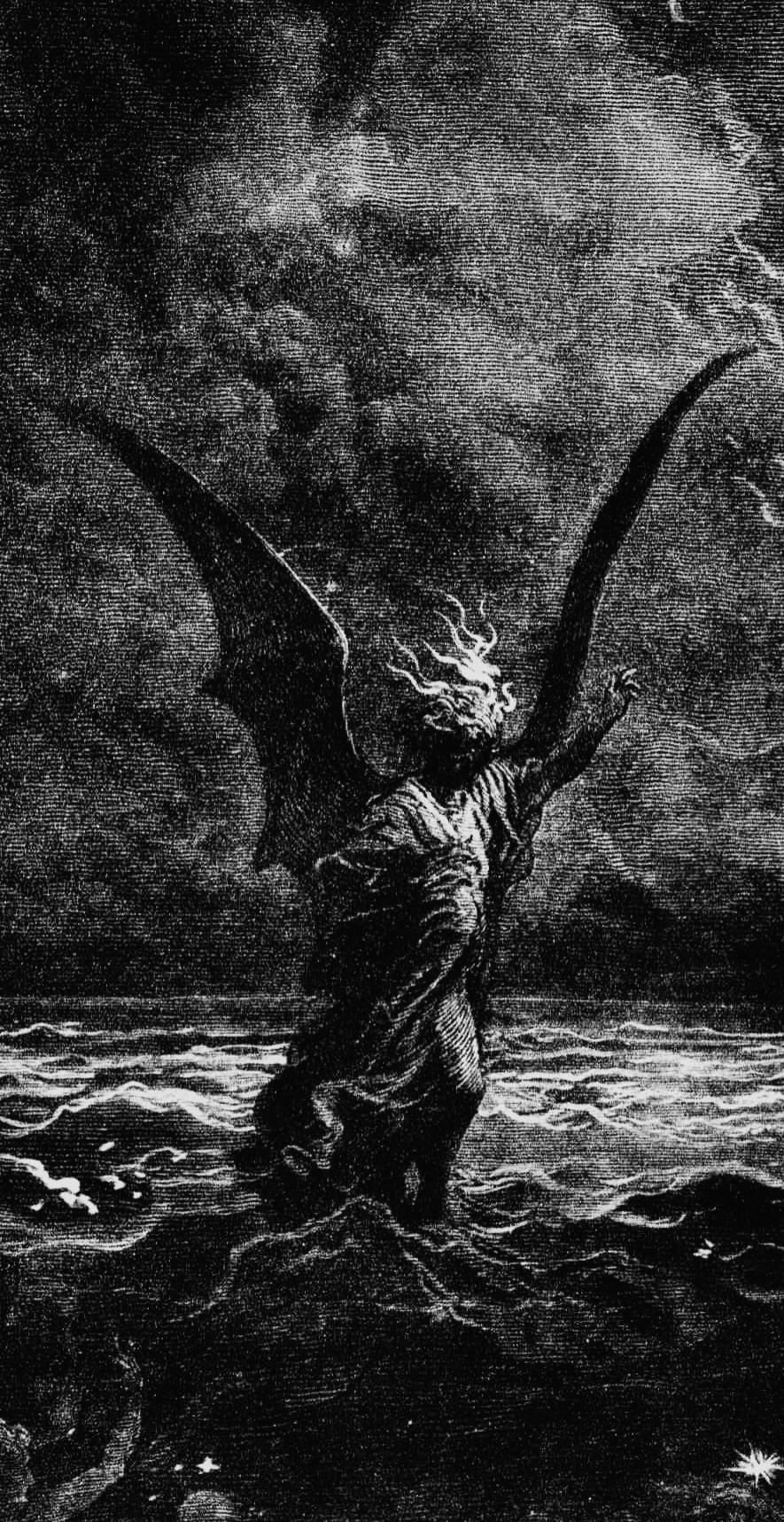 Demon And Angel (1832-1883) By Gustave Doré. 