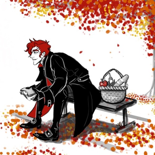 the-arcana-fluff-and-stuff: Julian in Autumn! Artist Instagram: skr1186