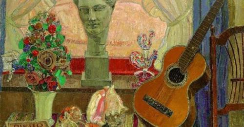 Léon De Smet (Belgian, 1881 - 1966). The guitar.