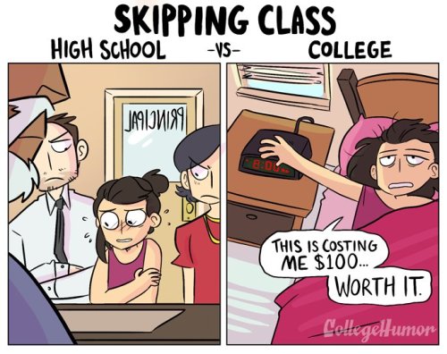 pr1nceshawn:    High School vs. College. 