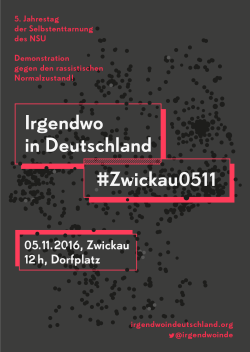 demo gegen den rassistischen normalzustand
follow: https://twitter.com/irgendwoinde