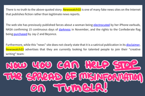 coelasquid:uglyfun:HOW TO FACT-CHECK ON TUMBLRA few notes:Do this for every informative/news-related