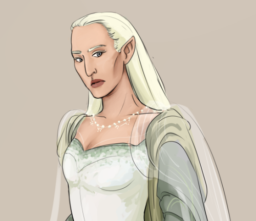 journen:Sketch of Thranduil’s mother!I am not entirely content with this drawing.. apart from 