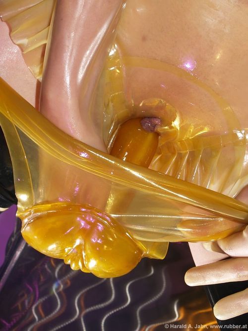 depravityexposed:  She was not allowed to feel a real cock inside of her pussy so Master got her this nifty latex sleeve that would slide deep inside of her. Then to break it in properly invited 5 of his friends to come fuck her . She nearly went mad