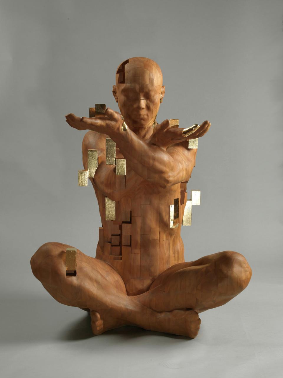 nowheresheepdog:  littlelimpstiff14u2: Pixelated Wood Sculptures Carved by Hsu Tung