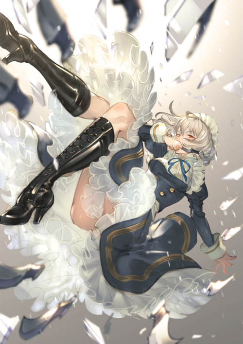 rosemargatroid:Izayoi Sakuya by Makai no Juumin.※Permission to upload this was given by artist. Plea