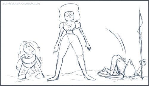 ironbloodaika:  the-rnr-bros:  ironbloodaika:  jbwarner86:  sophiecabra:  THROW ME!  Was going to ink and shade this, but alas! I am too busy!  Love how Garnet’s just like “…Hmm.”  Why didn’t you see that coming, Garnet? XD  Garnet…you had