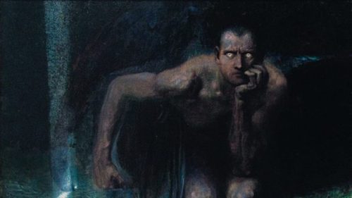 yorgunherakles:franz von stuck - lucifer, 1890