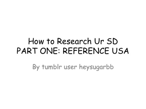 heysugarbb:A quick guide to researching your SD or POT using Reference USAPlease message me if you h