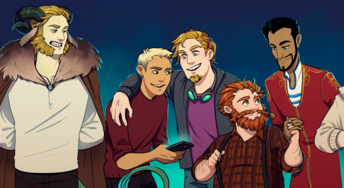 boaillustration:Happy one year anniversary, Urban Magic Yogs AU!Thanks for a year full of ideas and 