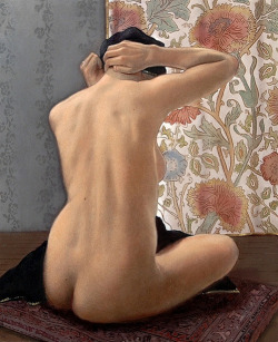 artbeautypaintings:  Sitting nude - Scott E. Bartner