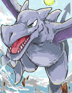 level5pencil:  30 day pokemon challenge 8. Your favorite fossil pokémon (Relicanth may or may not count, do whatever the fuck you want). Aerodactyl was always on my team in the earlier years (pokemon yellow and the N64 pokemon stadium games.)  Also