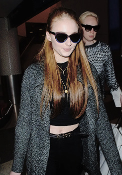 Sophie Turner arrives at Los Angeles International Airport | March 24, 2015.