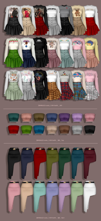 [RIMINGS] &ldquo;Fromis_9 - DM&rdquo; Outfit Set - FULL BODY / TOP / BOTTOM- NEW MESH- ALL LODS- NOR