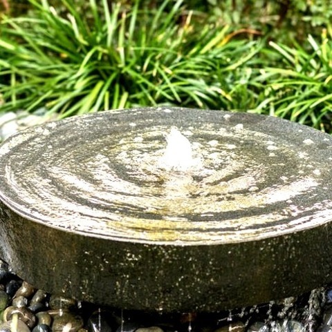 Front Yard DallasPhoto Of A Mid-sized Contemporary Full Sun Front Yard Concrete Paver Water Fountain