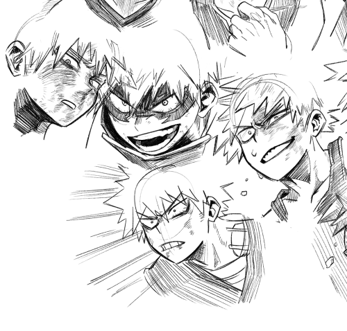 Bakugo Expression Studies Where I Drew A Dramatic Dude For Over An Hour