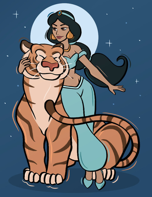 Doing some Aladdin fanart a couple decades late. I had crazy tiger envy as a kid. 